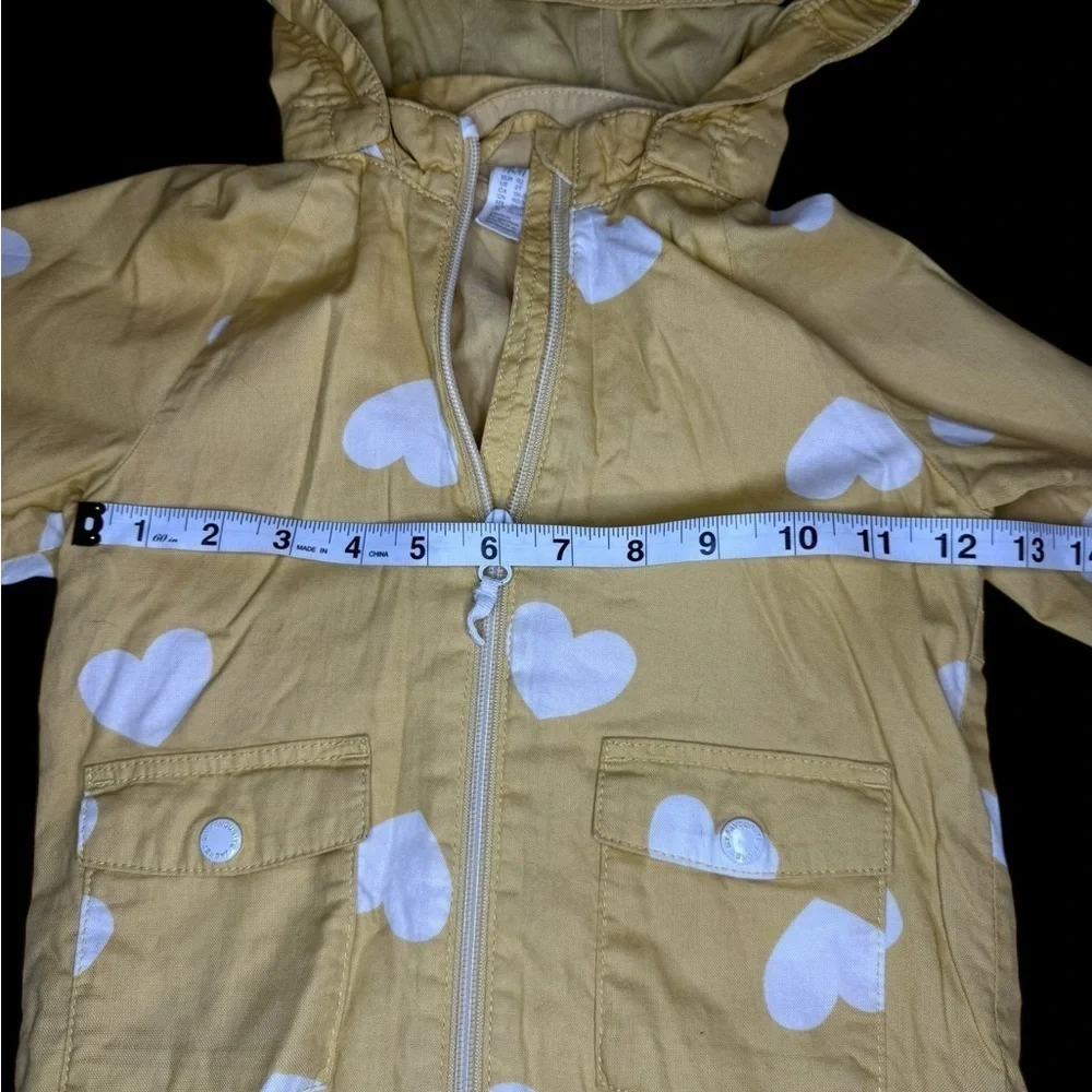H&M jacket yellow with removable hood k41